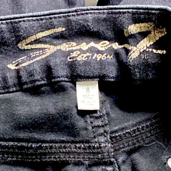 Seven7 Skinny Black Stretch Denim Jeans High Rise Casual Chic Edgy Vibe Size 8 - Picture 13 of 16